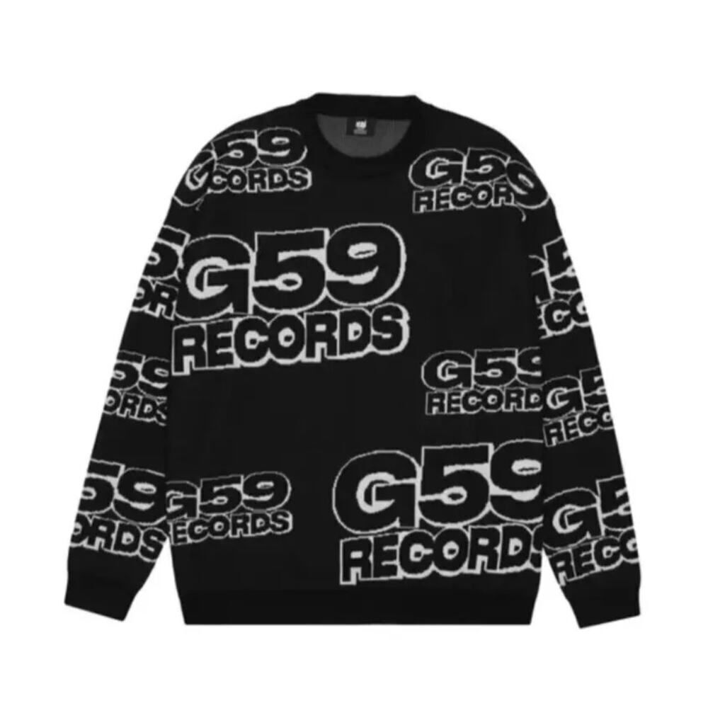 NWT Grey 59 Suicide Boys Black Knit Sweater Size Large Chest - 24" Sleeve Length